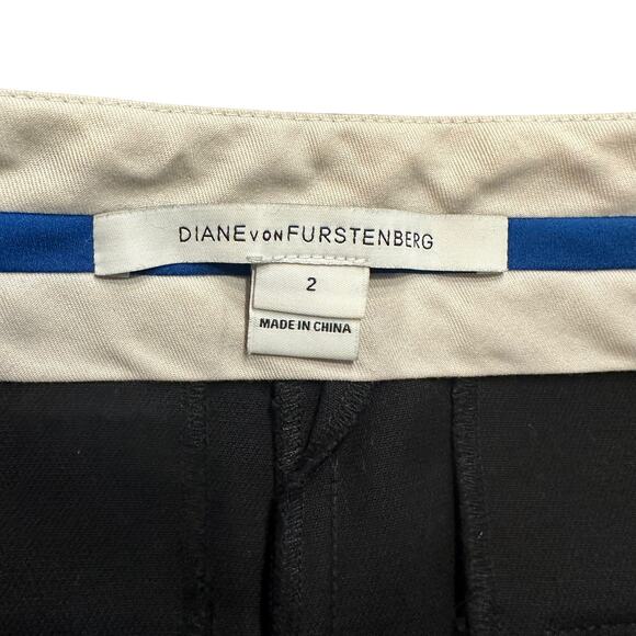 Diane von Furstenberg Dvf Womens Jodie black ankle pants Size 2 - Picture 7 of 8